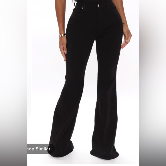 NEW STRETCH BLACK FLARE JEAN FASHION NOVA - Picture 3 of 4